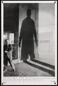 8e669 SHADOWS & FOG 1sh '92 cool photographic image of Woody Allen by Brian Hamill!