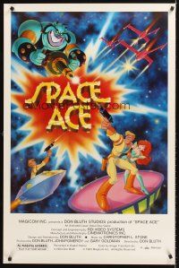 8e693 SPACE ACE 1sh '83 Don Bluth animated video game, on laserdisc!