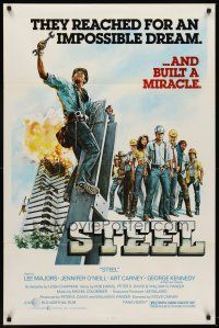 8e714 STEEL 1sh '80 Steve Carver directed, Lee Majors, Jennifer O'Neill, Steel!