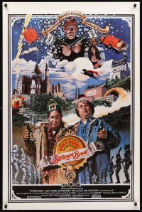 8e721 STRANGE BREW 1sh '83 art of hosers Rick Moranis & Dave Thomas with beer by John Solie!