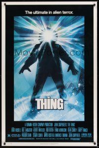 8e753 THING 1sh '82 John Carpenter, cool sci-fi horror art, the ultimate in alien terror!