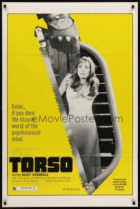 8e763 TORSO 1sh '73 directed by Sergio Martino, sexy Suzy Kendall, bizarre psychosexual minds!