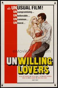 8e781 UNWILLING LOVERS 1sh '77 uncompromising, unbelievable, great art of very sexy Jody Maxwell!