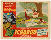 8f304 ADVENTURES OF ICHABOD & MISTER TOAD LC #2 '49 Disney's Sleepy Hollow, Ichabod at picnic!