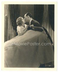 8f007 ARE YOU LISTENING deluxe 8x10 still '32 close up of William Haines kissing pretty Madge Evans!