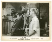 8f016 BLUE DENIM horizontal 8x10 still '59 c/u of pretty Carol Lynley kissed by Brandon DeWilde!