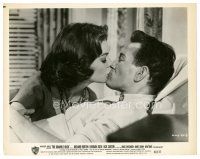 8f019 BRAMBLE BUSH 8x10 still '60 close up of Tom Drake kissing sexy Barbara Rush!