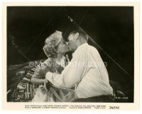 8f034 COME ON 8x10 still '56 c/u of Sterling Hayden kissing sexy bad girl Anne Baxter on ship!