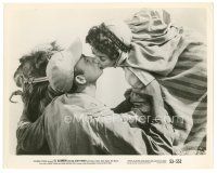 8f045 EL ALAMEIN 8x10 still '53 c/u of Scott Brady kissing sexy Rita Moreno on camelback!