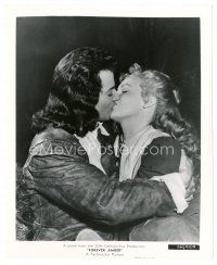 8f057 FOREVER AMBER #4 8x10 still '47 romantic close up of Cornel Wilde kissing sexy Peggy Cummins!