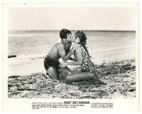 8f063 GIDGET GOES HAWAIIAN 8x10 still '61 best c/u of Deborah Walley kissing James Darren on beach!
