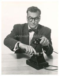 8g086 DAVE GARROWAY deluxe 10.75x13.75 still '51 Today Show host dialing phone by Philippe Halsman!