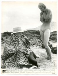 8g105 IN HARM'S WAY deluxe candid 10.75x14 still '65 Jill Haworth freezing in swimsuit by Preminger