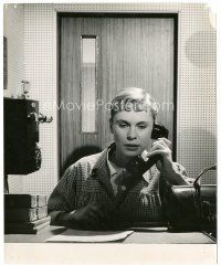 8g329 BIBI ANDERSSON deluxe Swedish 9.25x11.5 still '50s pretty actress in office talking on phone!
