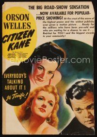 8g602 CITIZEN KANE magazine ad '41 great art of Orson Welles, road-show sensation!