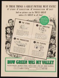 8g610 HOW GREEN WAS MY VALLEY magazine ad '41 John Ford's Best Picture 1941!