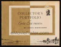 8g240 LIONEL BARRYMORE collector's portfolio '68 wonderful etchings in gold foil!