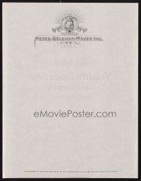 8g246 MGM LETTERHEAD letterhead paper '30s cool Metro-Goldwyn-Mayer stationery w/lion head logo!