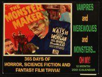 8g236 VAMPIRES & WEREWOLVES & MONSTERS OH MY calendar '01 wonderful classic horror images!