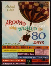 8g391 AROUND THE WORLD IN 80 DAYS softcover program book '56 all-stars, around-the-world epic!