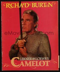 8g404 CAMELOT stage play program book '80 cool images of Richard Burton as King Arthur!