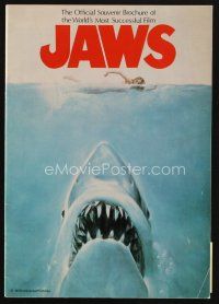 8g281 JAWS English program book '75 Roy Scheider, Richard Dreyfuss, Robert Shaw & shark!