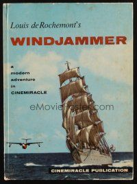8g494 WINDJAMMER hardcover program book '58 sailing documentary by Louis De Rochemont!