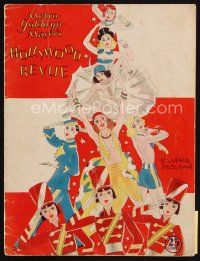 8g439 HOLLYWOOD REVUE program book '29 Buster Keaton, Joan Crawford & all-stars + cool art!