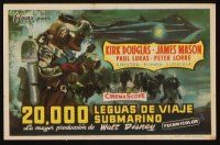 8g697 20,000 LEAGUES UNDER THE SEA Spanish herald '55 Jules Verne classic, different MCP art!