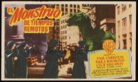 8g719 BEAST FROM 20,000 FATHOMS Spanish herald '53 Ray Bradbury, best monster image!