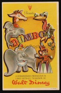 8g758 DUMBO Spanish herald '44 colorful art from Walt Disney circus elephant classic!