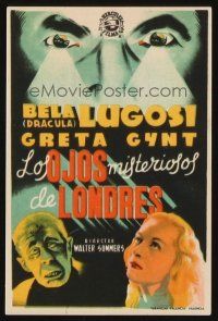 8g792 HUMAN MONSTER Spanish herald R40s completely different art of Bela Lugosi, Edgar Wallace!