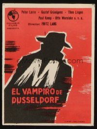 8g833 M Spanish herald R62 Fritz Lang classic, creepy silhouette art of the serial killer!