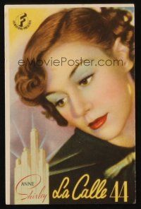 8g842 MAYOR OF 44TH STREET Spanish herald '43 different close up of pretty Anne Shirley!