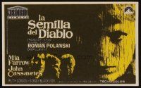 8g896 ROSEMARY'S BABY Spanish herald '68 Roman Polanski, Mia Farrow, creepy different Jano art!