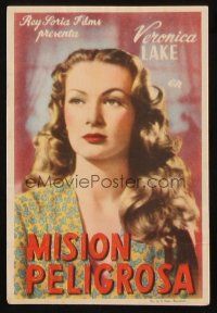 8g932 STRONGHOLD Spanish herald '52 different close up of beautiful Veronica Lake!