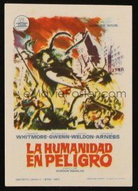 8g945 THEM Spanish herald '62 cool art of horror horde of giant bugs terrorizing people!