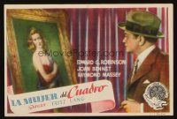 8g993 WOMAN IN THE WINDOW Spanish herald '48 Fritz Lang, Edward G. Robinson & art of Joan Bennett!