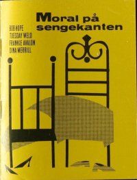 8g359 I'LL TAKE SWEDEN Danish program '65 Bob Hope & Tuesday Weld, includes cool Hirschfeld art!