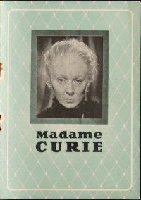 8g364 MADAME CURIE Danish program '43 Greer Garson as the scientist, Walter Pidgeon, different!