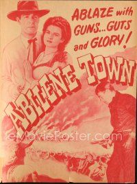 8g622 ABILENE TOWN herald '46 cowboy Randolph Scott & sexy dancer Ann Dvorak!