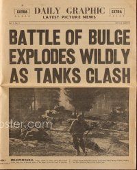 8g630 BATTLE OF THE BULGE herald '66 Henry Fonda, Robert Shaw, cool tank action!