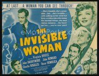 8g658 INVISIBLE WOMAN herald '40 Virginia Bruce, John Barrymore, sexy silhouette!