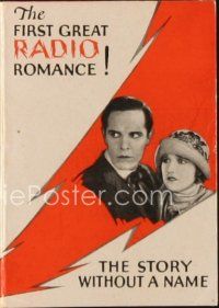 8g682 STORY WITHOUT A NAME herald '24 great romantic close up of Agnes Ayres & inventor A. Moreno!