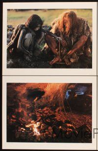 8g207 QUEST FOR FIRE portfolio + 8 11x14 deluxe stills '82 cool images of cave men by Ernst Haas!