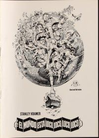 8g325 IT'S A MAD, MAD, MAD, MAD WORLD Spanish pressbook R83 art of cast on Earth by Jack Davis!