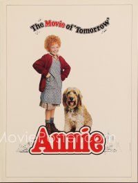 8g545 ANNIE promo brochure '82 cute Aileen Quinn in title role, from Harold Gray's comic strip!