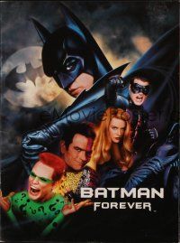 8g295 BATMAN FOREVER video Canadian promo brochure '95 Val Kilmer, Nicole Kidman, Jones, Jim Carrey