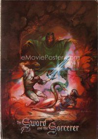 8g292 SWORD & THE SORCERER English promo brochure '82 dungeons, dragons, art by Peter Andrew J.!