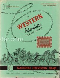 8g599 WESTERN ADVENTURE FEATURE PACKAGE TV promo brochure '60s The Mesa of Lost Women!